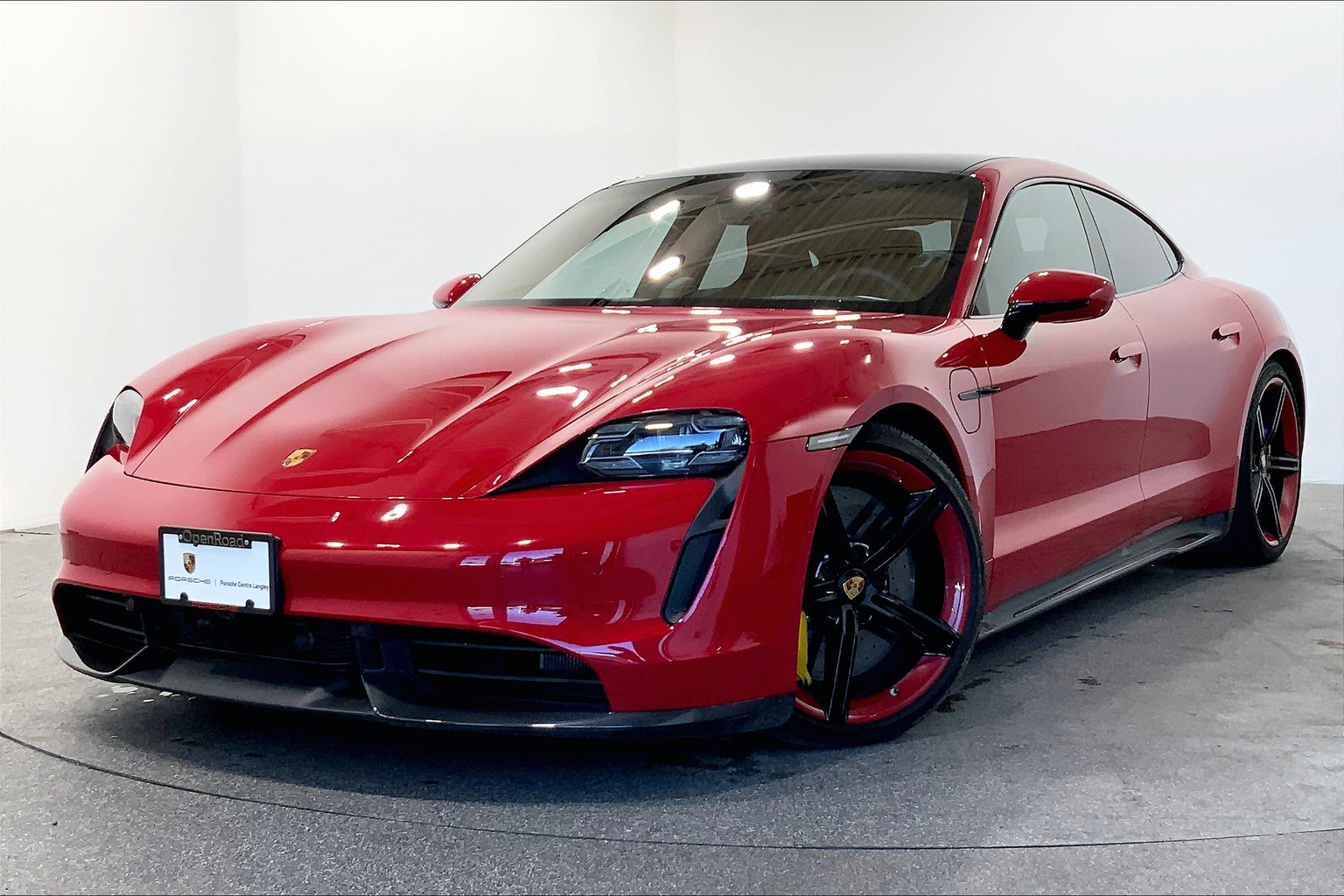 Carmine Red 2020 Porsche Taycan Turbo S AWD Sedan All-Wheel Drive Automatic