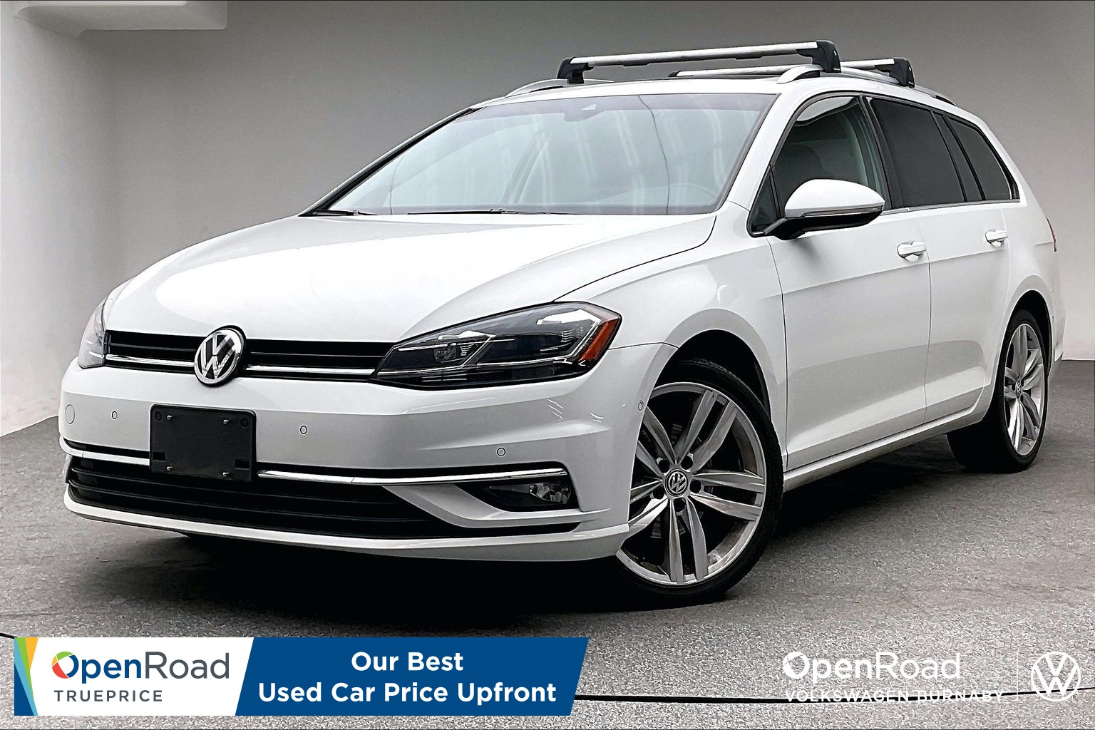 Pure White 2018 Volkswagen Golf SportWagen 1.8T Highline 4Motion AWD Wagon Automatic