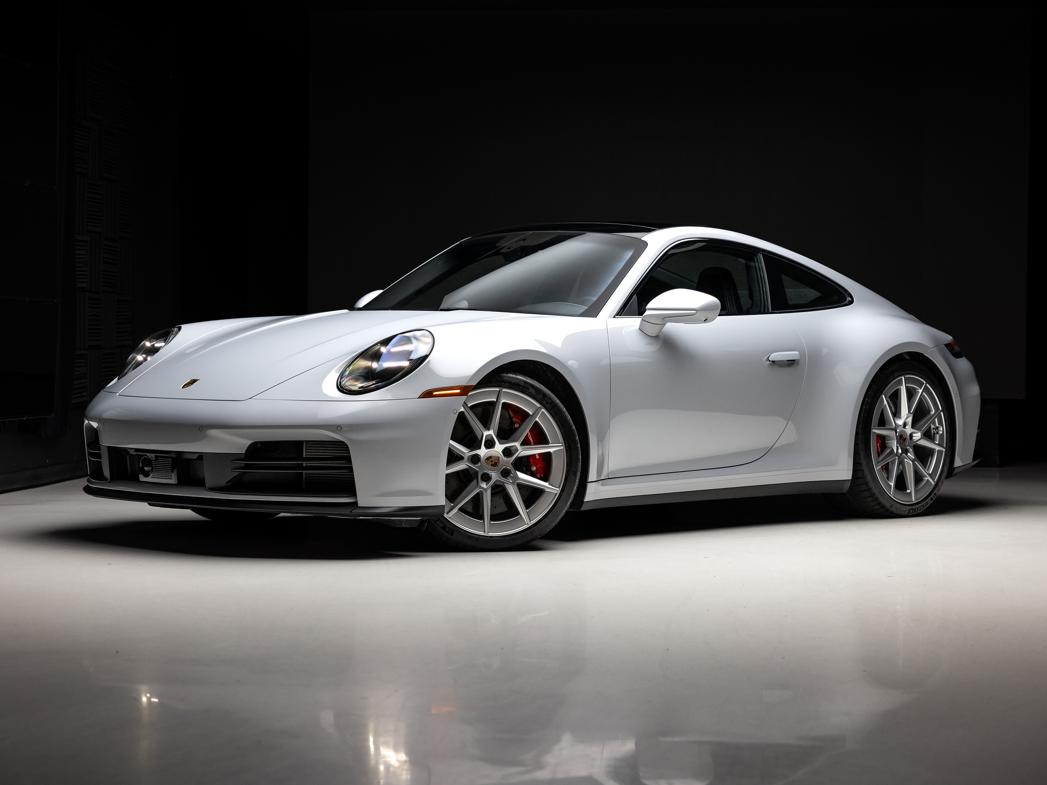 Gray (Ice Grey Metallic) 2025 Porsche 911 Coupe Rear-Wheel Drive Automatic