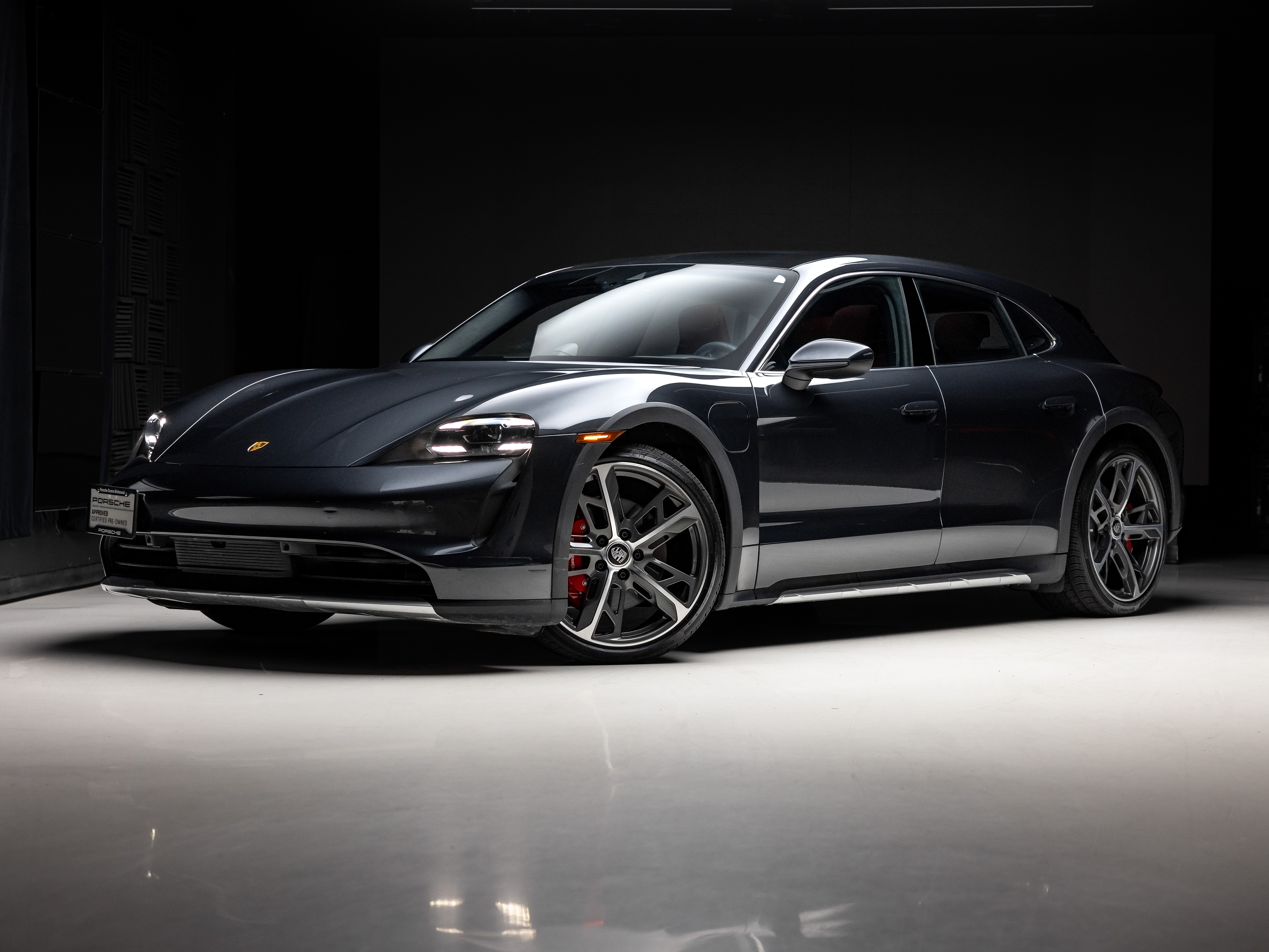 Volcano Gray Metallic 2024 Porsche Taycan Wagon All-Wheel Drive Automatic